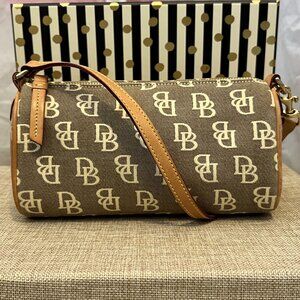 Dooney & Bourke Canvas and Leather Mini Barrel Bag